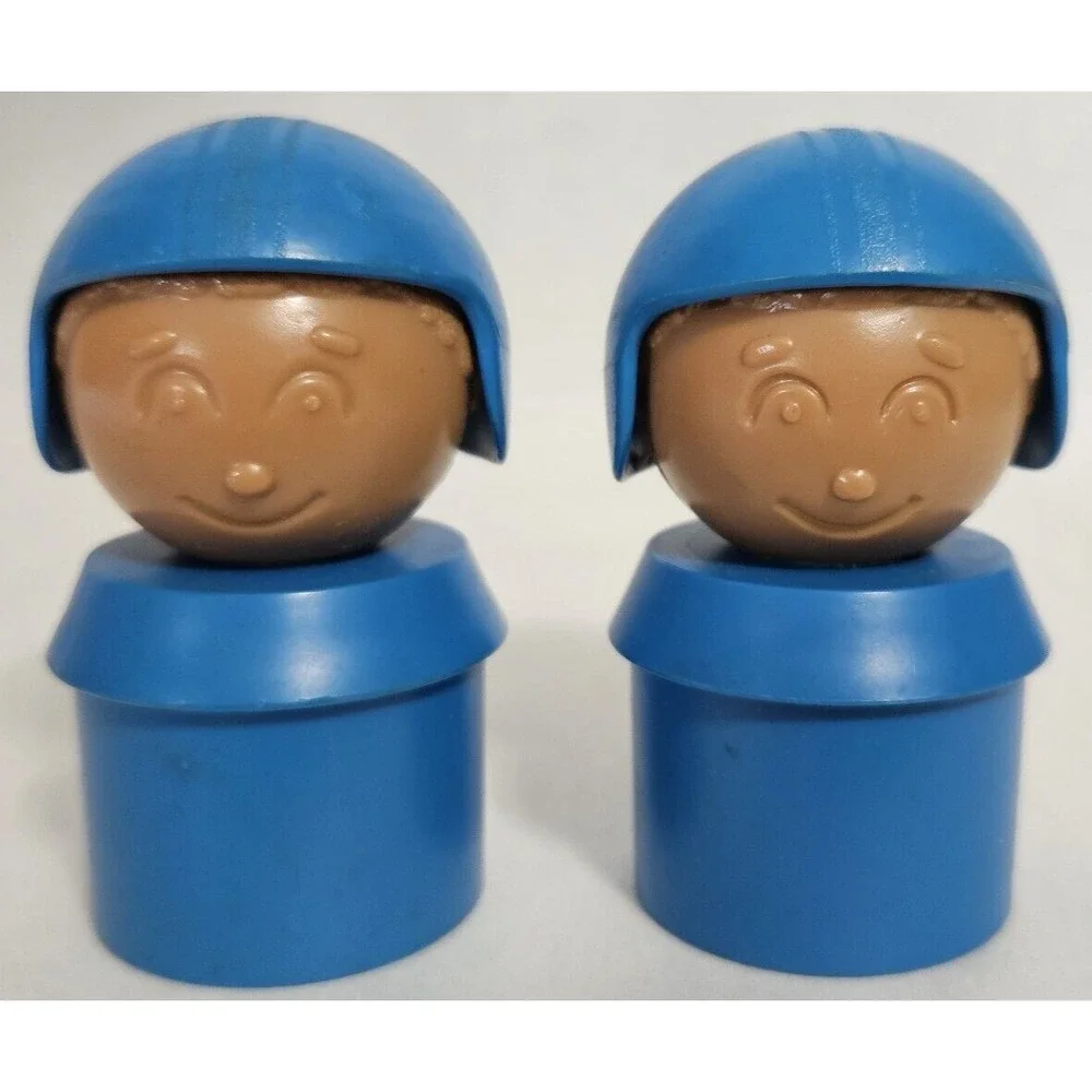 Vintage Tupperware People Jumbo Tupper Toys Figures Lot of Seven Blue Red Purple